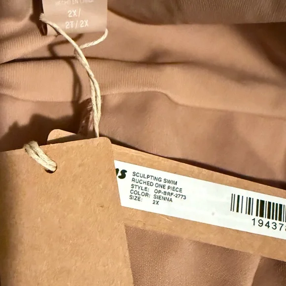 SKIMS sculpting swim ruched one piece in sienna - Picture 2 of 3